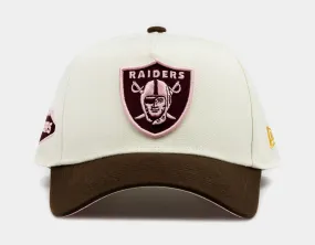 SP Exclusive Las Vegas Raiders Cherry Blossom Remastered 9Forty Snapback Mens Hat (Beige/Brown/Pink)