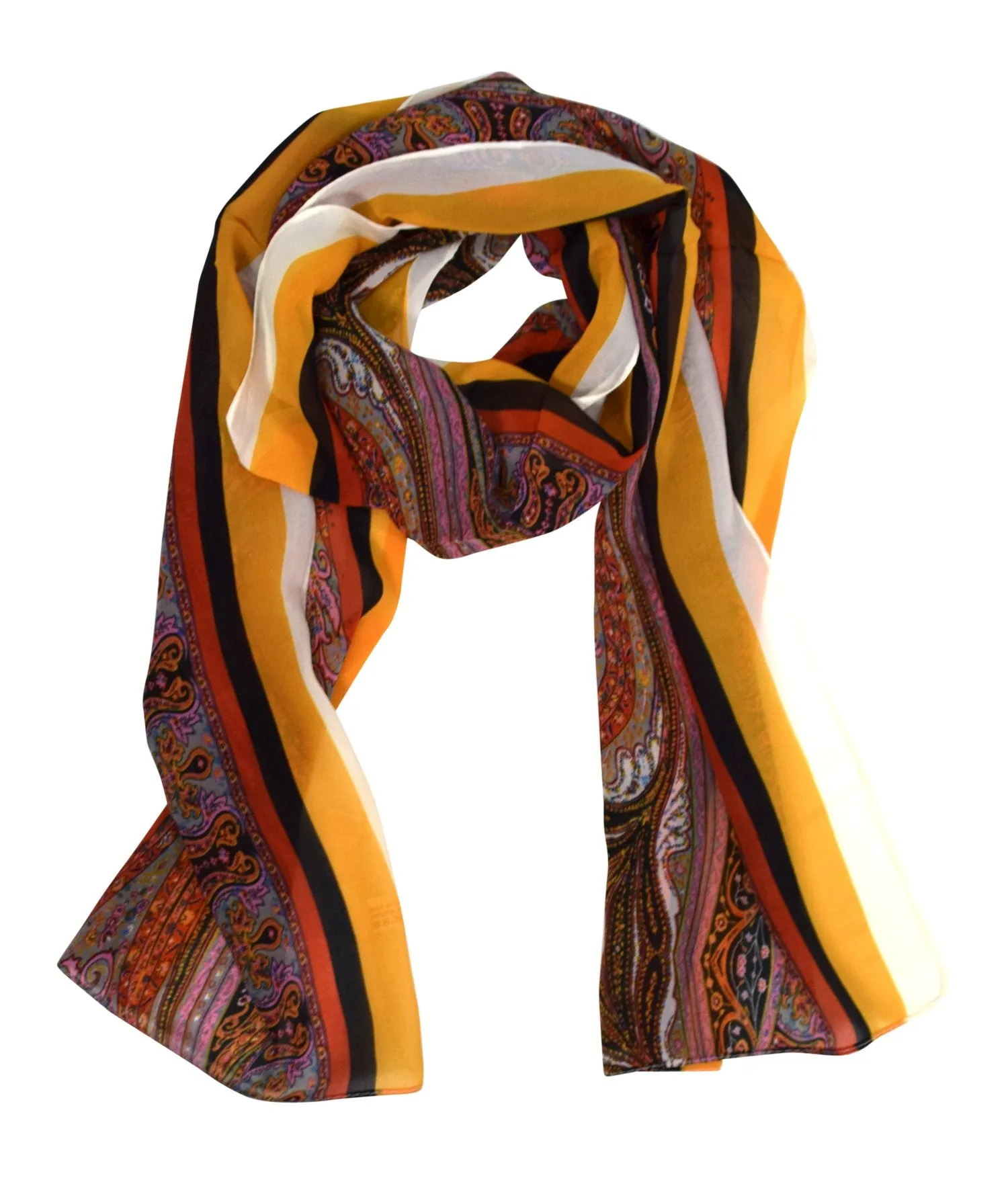 Summer Fashion Sheer Lightweight Paisley Stole Skinny Scarf