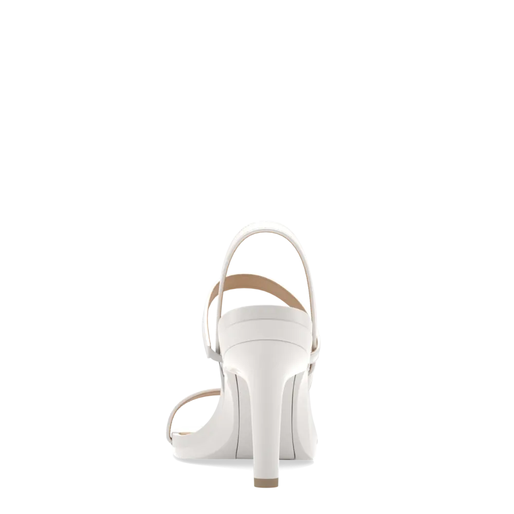 The Slingback Miranda - White   Stiletto Heel Kit 4 White-FINAL SALE