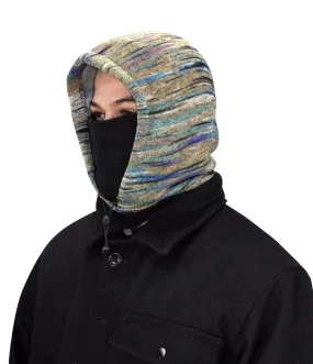 Thick Knit One Hole Facemask Balaclava Snowboarding Biker Mask (Faded Teal)