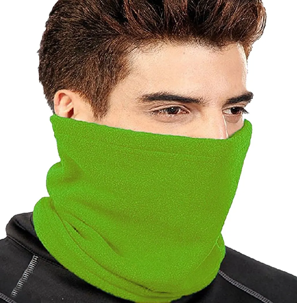 Thick Knit One Hole Facemask Balaclava Snowboarding Biker Mask (Green)