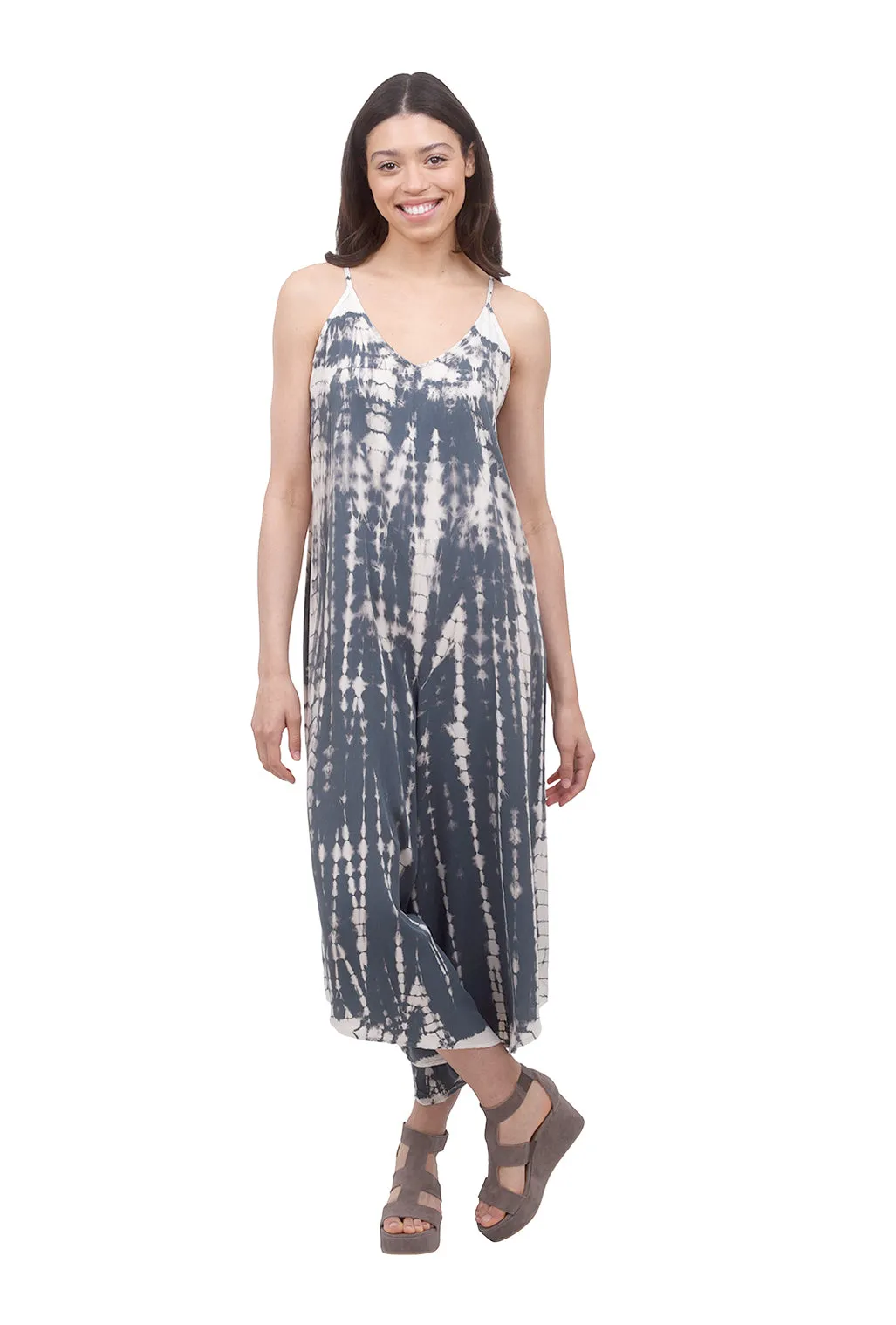 Tie-Dye Slouchy Jumpsuit, Blue