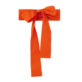 Wide Grosgrain Ribbon Belt- Orange