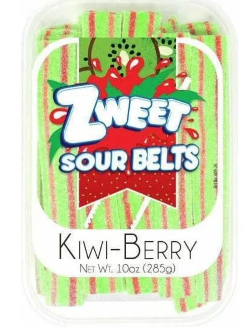 Zweet Sour Belts Kiwi Strawberry 10oz